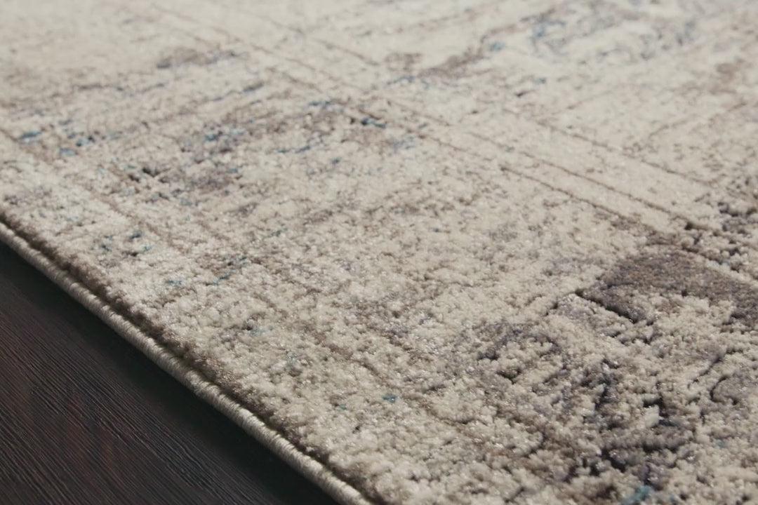 Load video: Millennium Taupe Ivory Rug