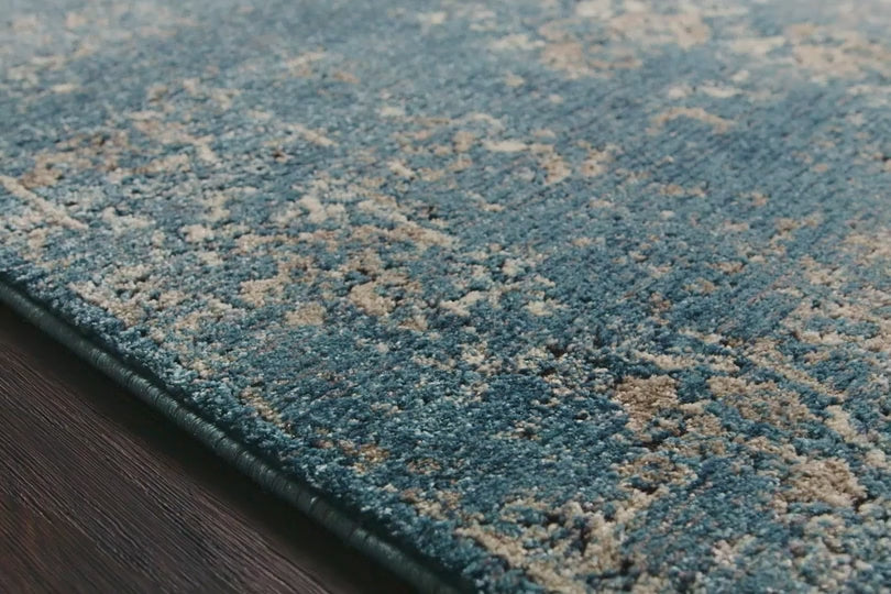 Load video: Millennium Blue Taupe Rug