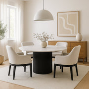 Carrie Round Quartz Top Dining Table