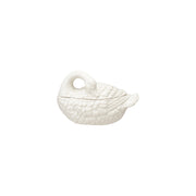Stoneware Swan Shaped Jar with Lid