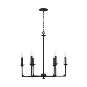 Black Iron 6 Light Chandelier
