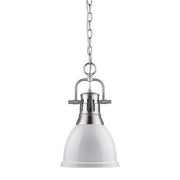 Dunbar Small White Pendant Light