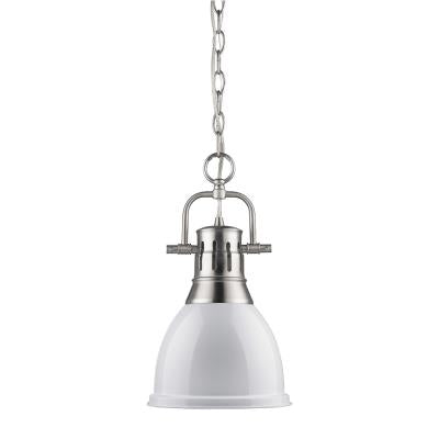 Dunbar Small White Pendant Light