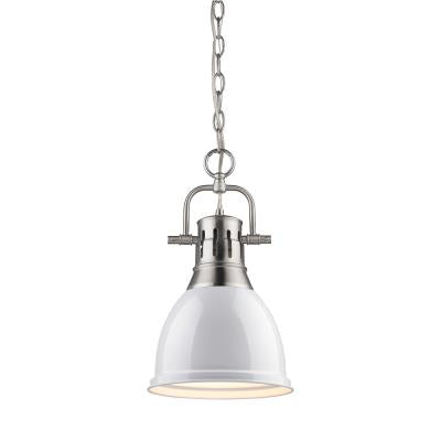 Dunbar Small White Pendant Light