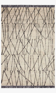 Alice Rug Cream/Charcoal Cross Line