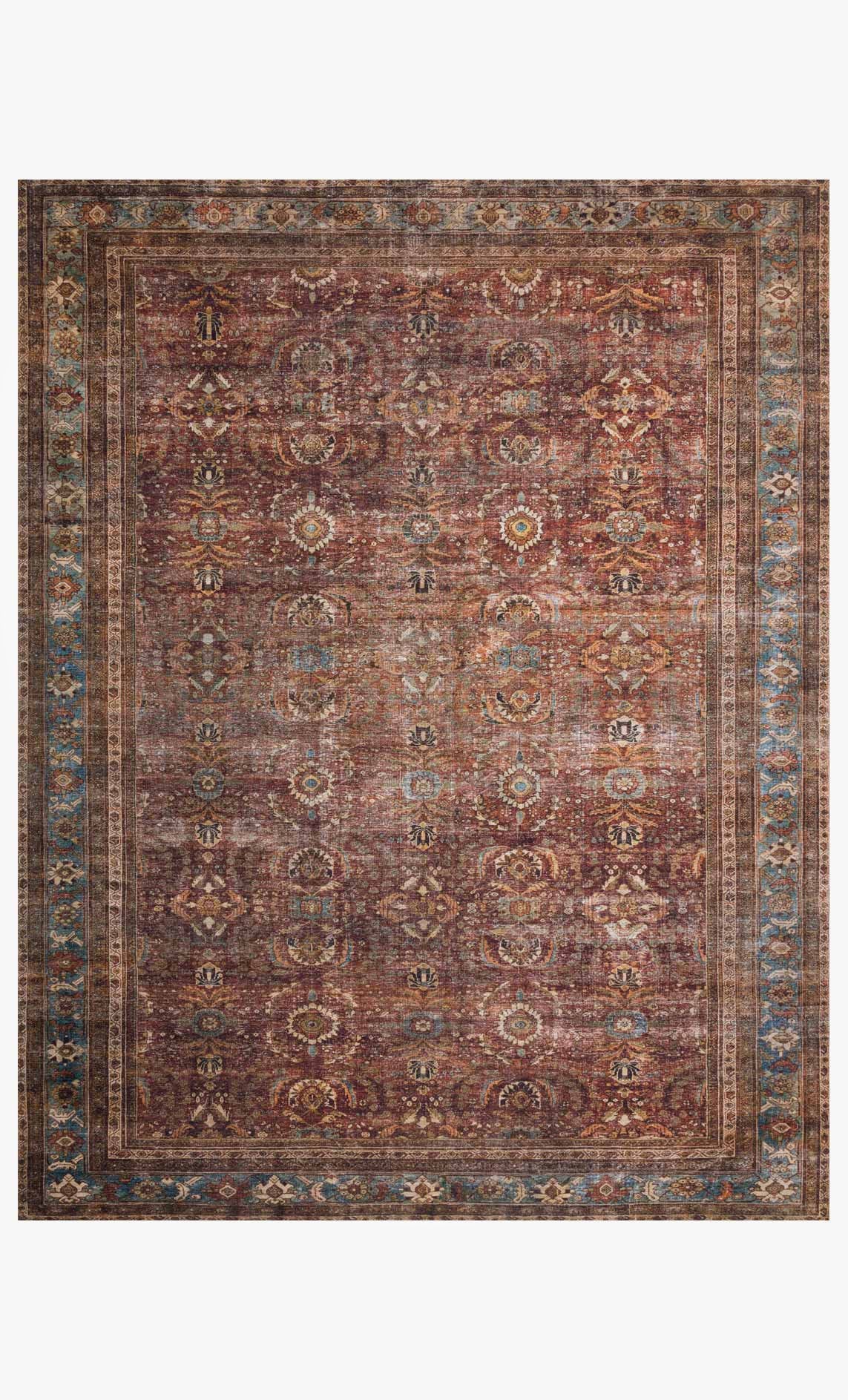 Layla Brick Blue Rug