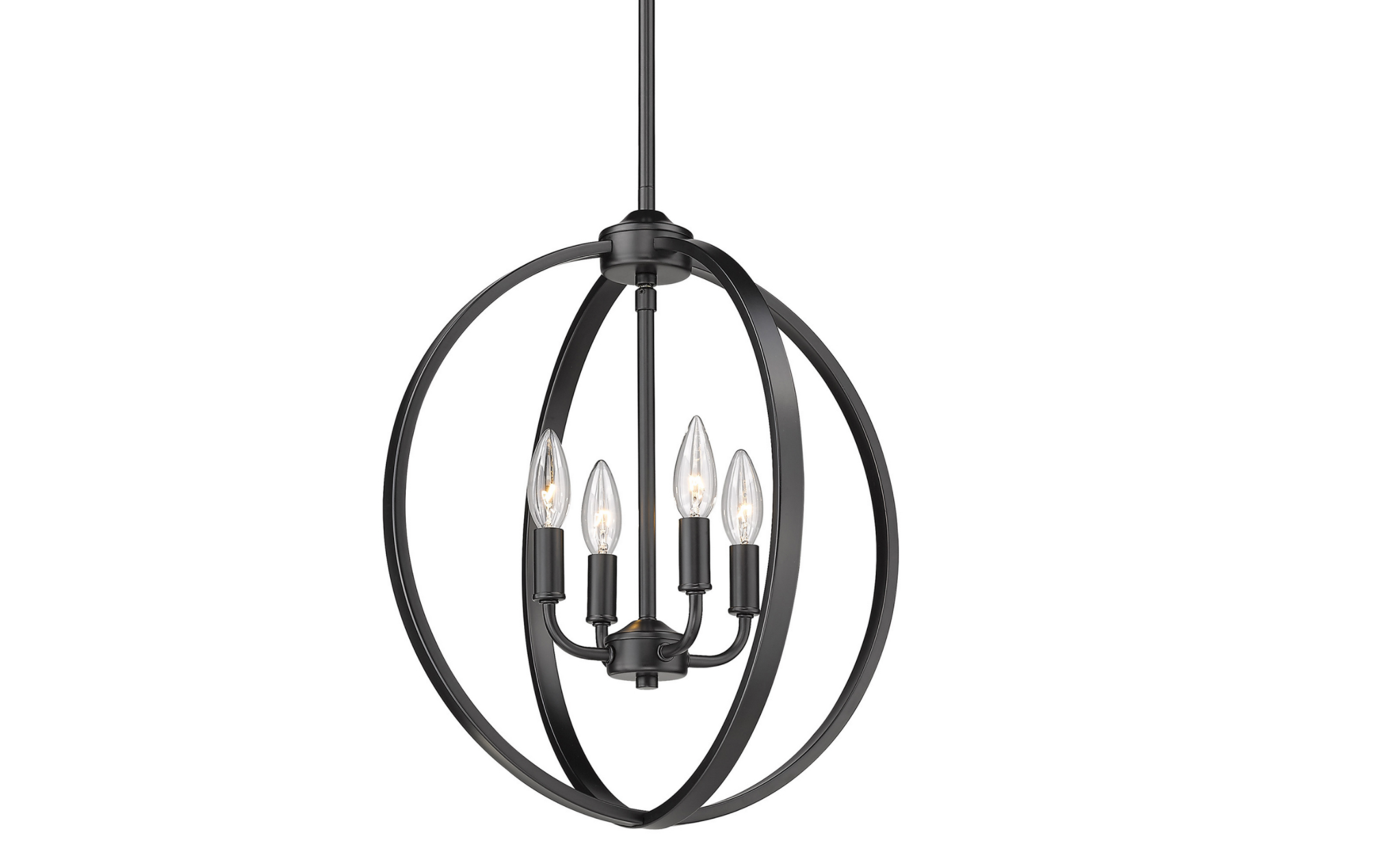 Callen 4 Light Black Chandelier