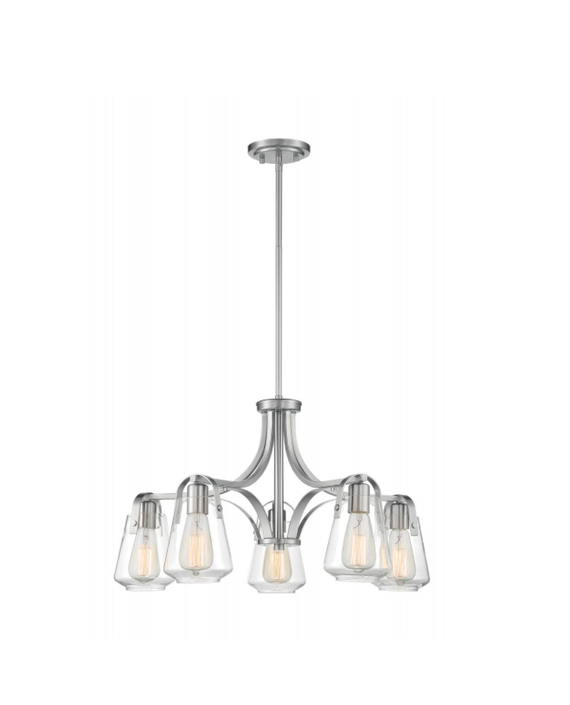 Skye 5 Light Brushed Nickel Chandelier