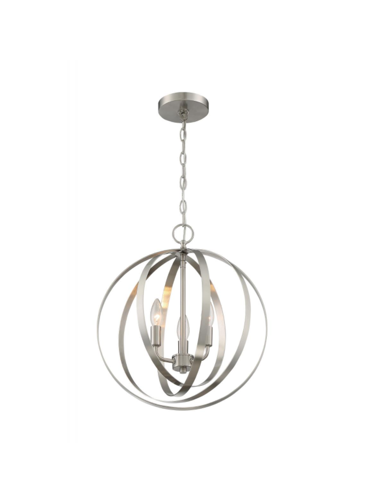 Penny 3 Light Nickel Pendant
