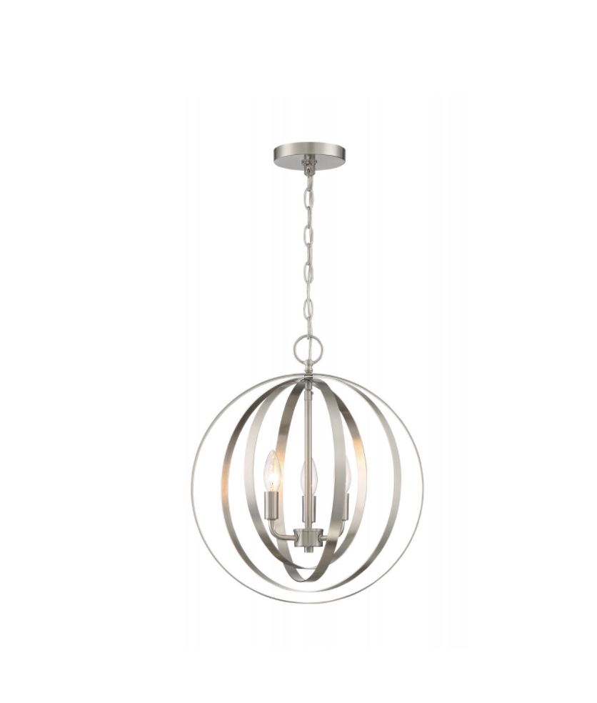 Penny 3 Light Nickel Pendant