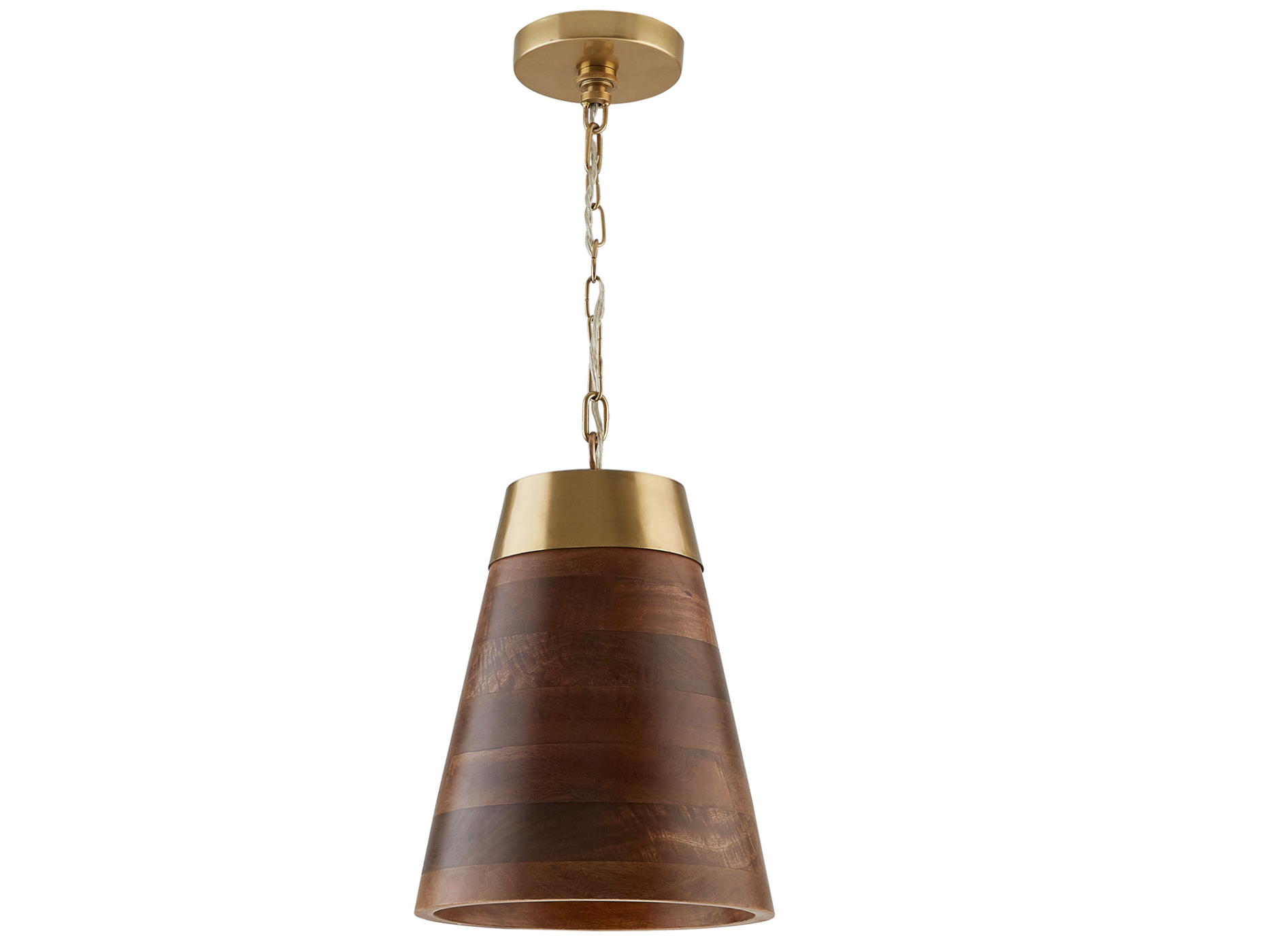 Dodson Wood & Brass Pendant