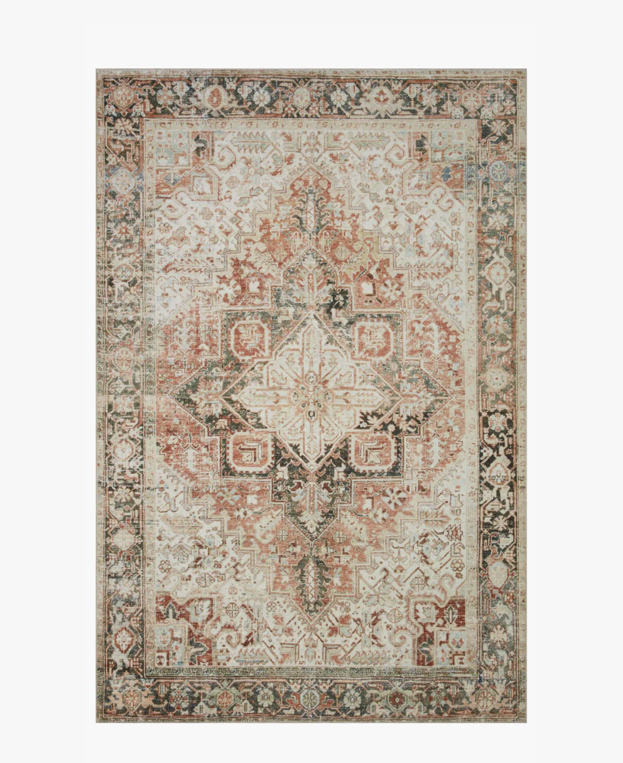 Lenna Rust/ Charcoal Rug