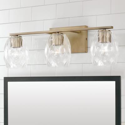 Luke Aged Brass Vanity Light