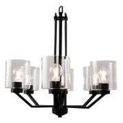 Piper 6 Light Matte Black Chandelier